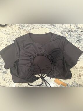 New SKIMS Recycled swim ruched t shirt size L-2X